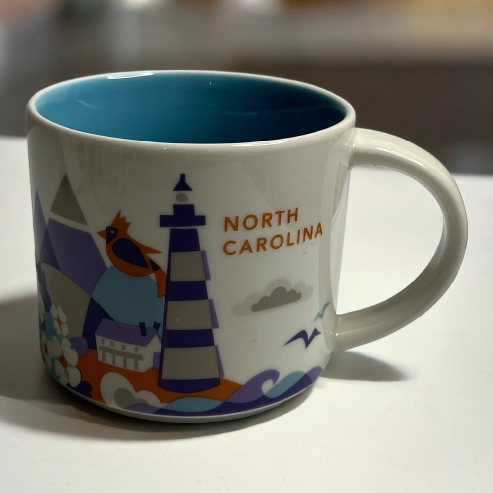 Starbucks North Carolina Lighthouse You Are Here Series Coffee Tea Mug Cup 14oz
